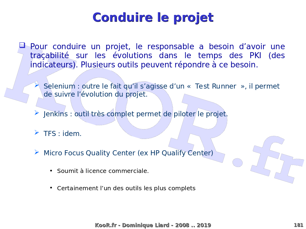 Tester une application Java Conduire le projet
