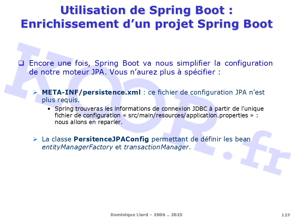 Le framework Spring - Utilisation de Spring Boot : Enrichissement d'un ...