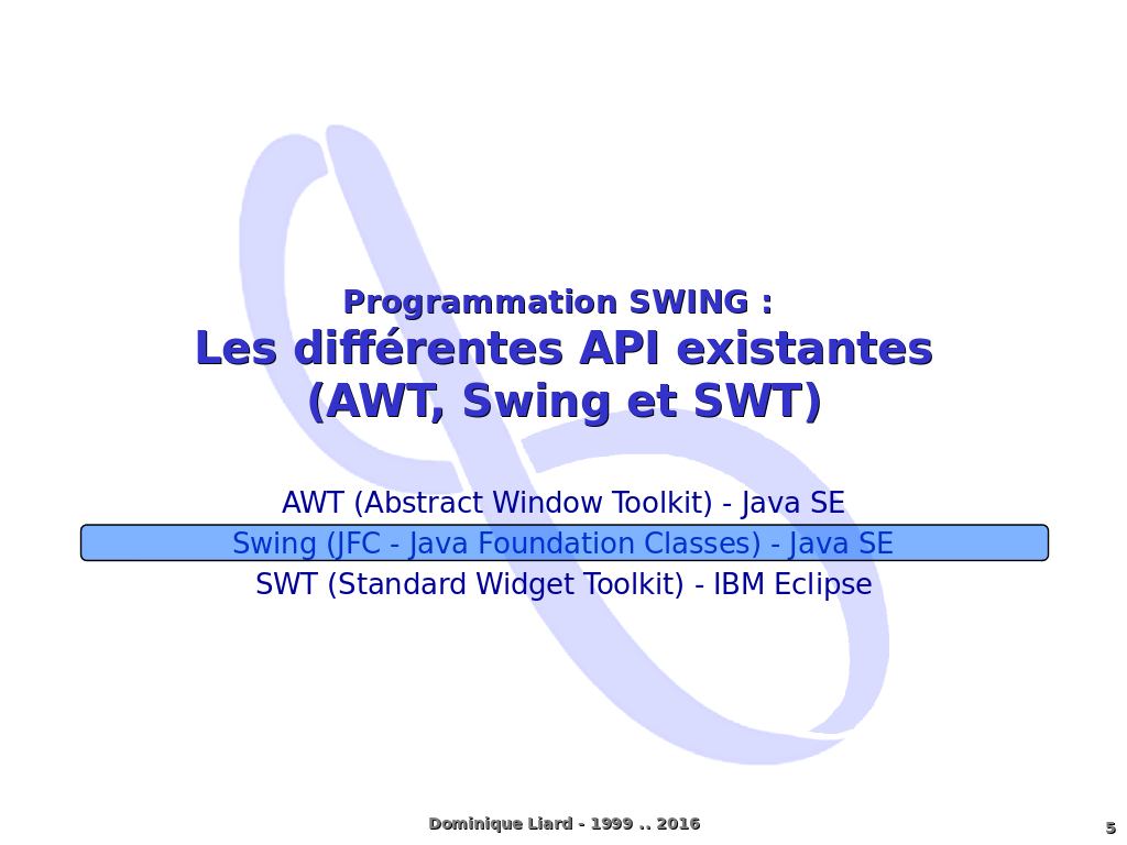 Java Swing - Programmation SWING : Les différentes API existantes(AWT ...