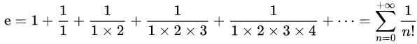 Dfinition propose par Euler pour la dfinition de la constante e.